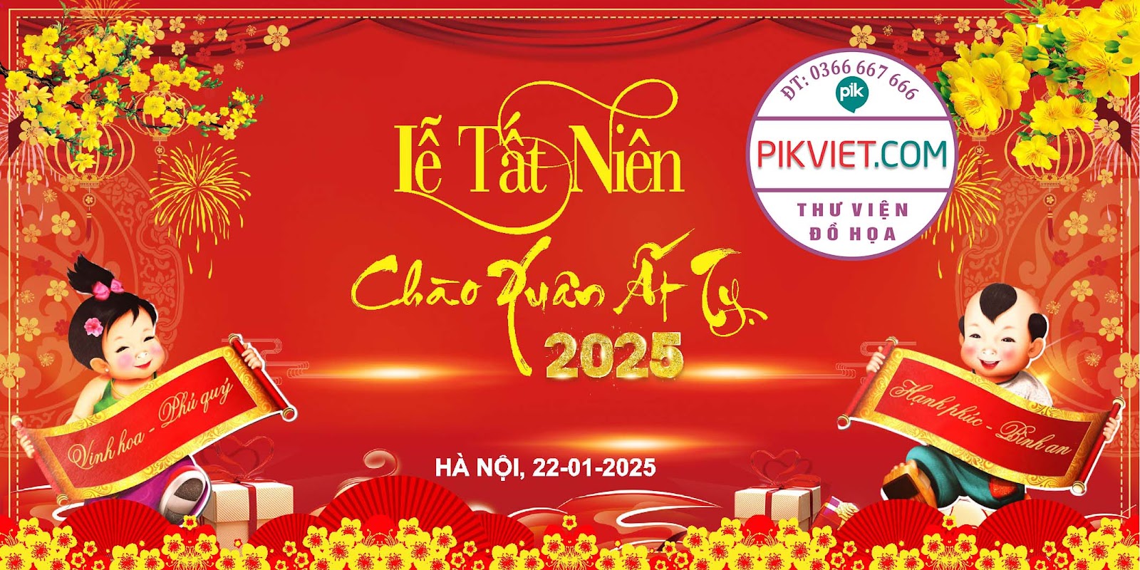 Background Phông Nền Sân Khấu Tết Tất Niên 2025 Đẹp 173