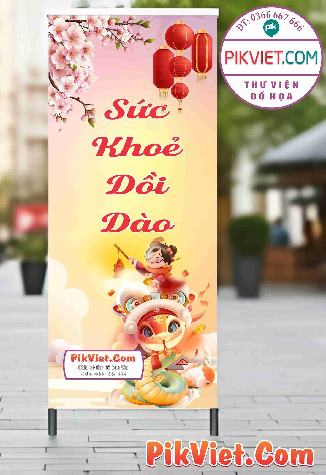 Poster, Standee tết chúc mừng năm mới mẫu 22