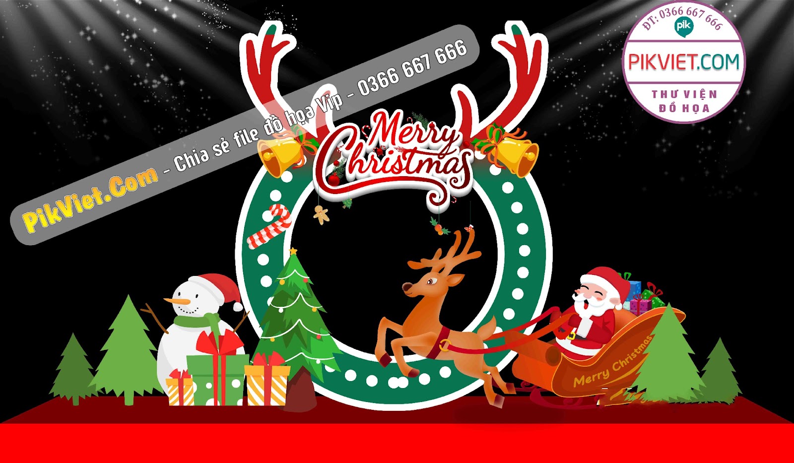 Mẫu Phông Nền Trang Trí Giáng Sinh Noel File Vector 03