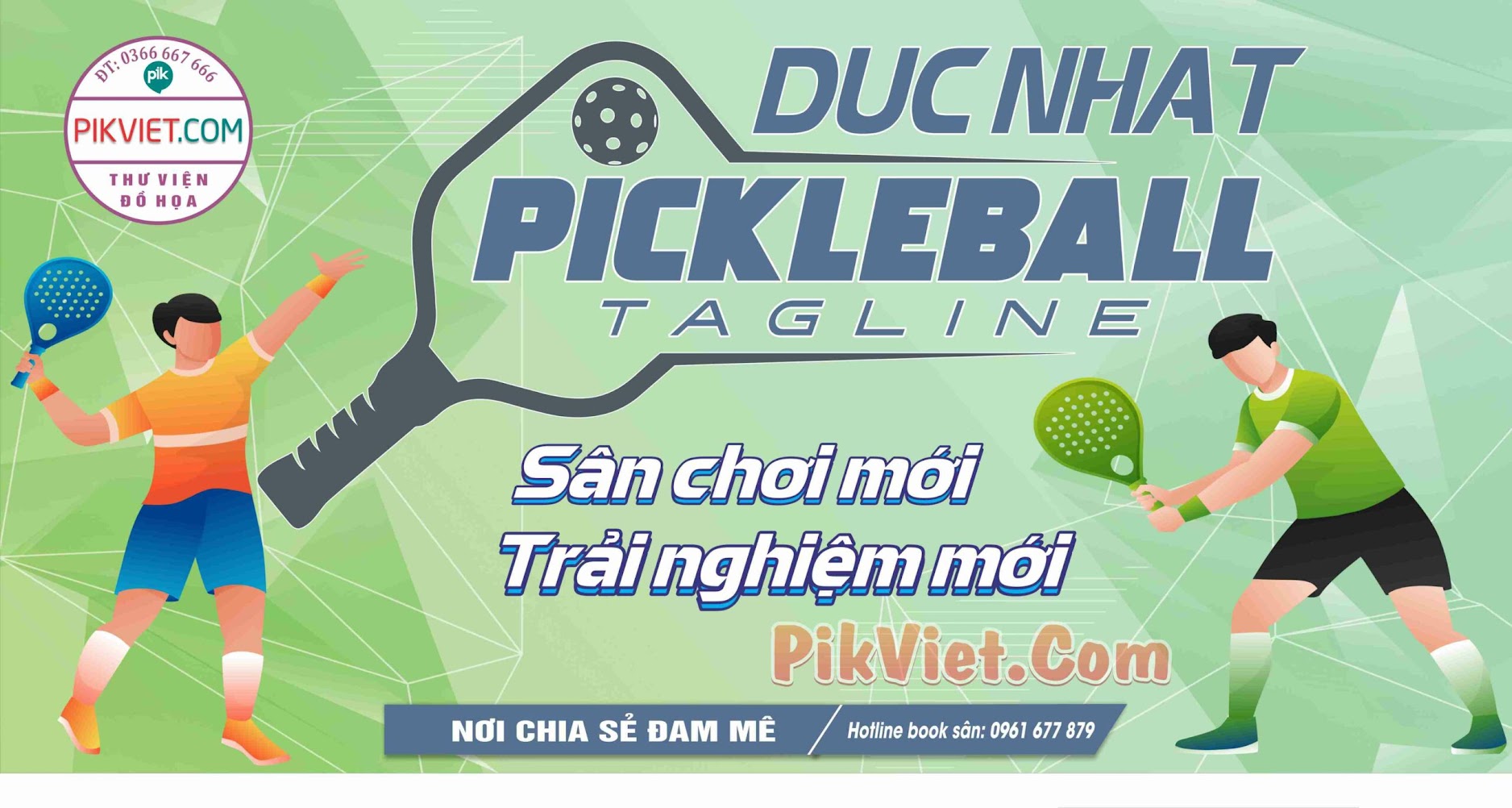 Backdrop sân pickleball đức nhật sân chơi trải nghiệm mới