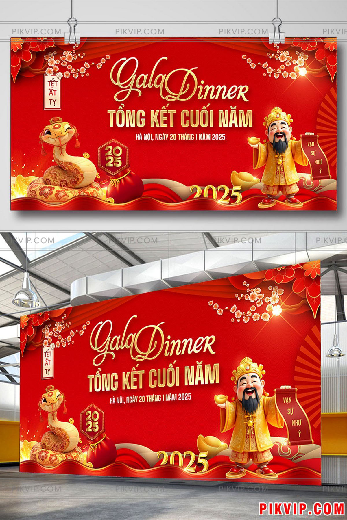 Background sân khấu gala dinner tết 2025 đẹp 05