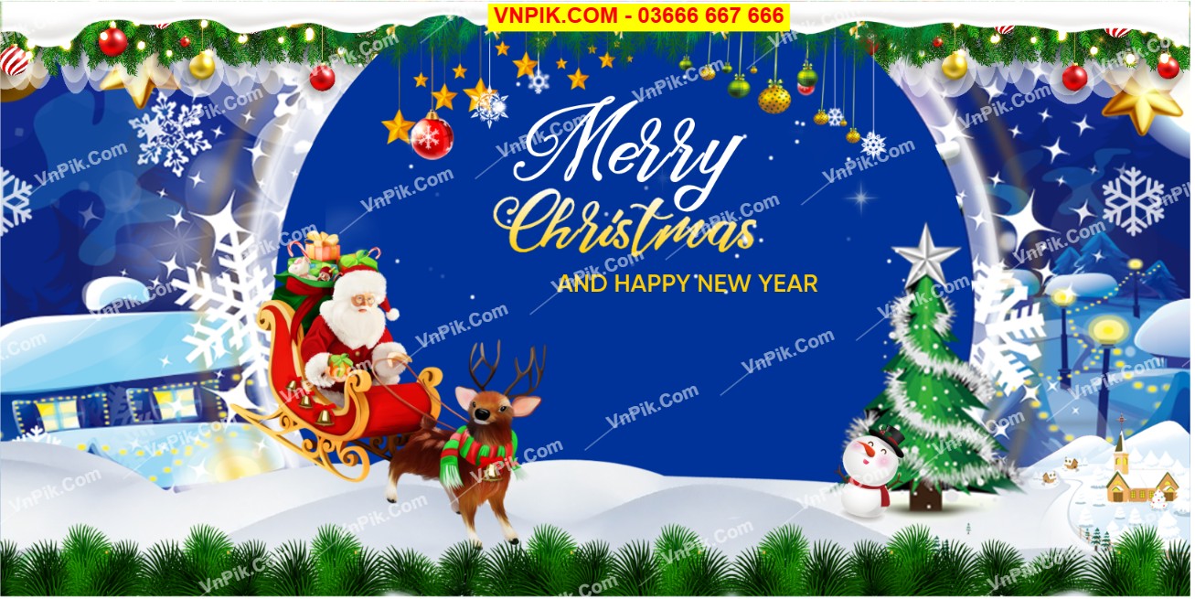 Mẫu Phông Nền Trang Trí Giáng Sinh Noel File Vector 07