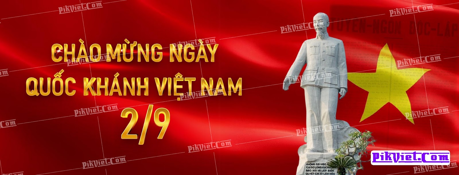 Phông nền chào mừng ngày quốc khánh 2 – 9 mẫu 01