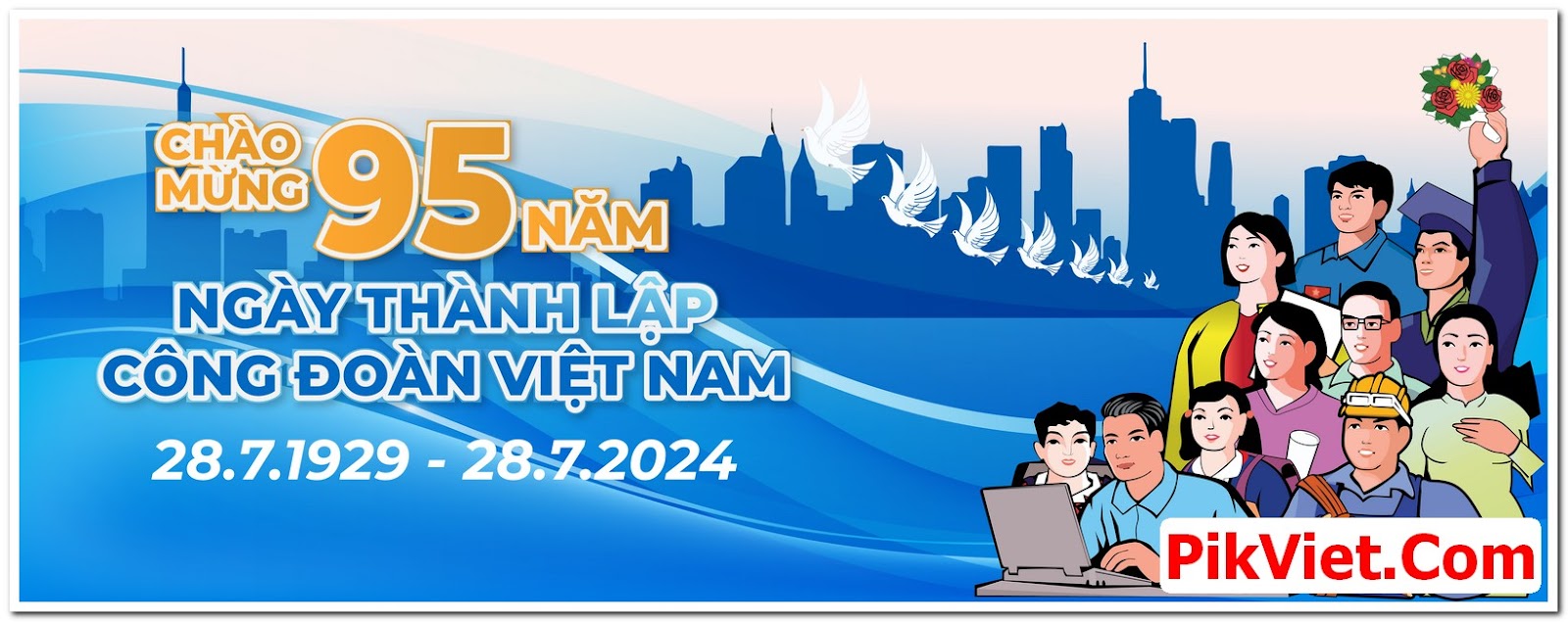 Banner Mừng ngày Thành lập công đoàn Việt Nam 05