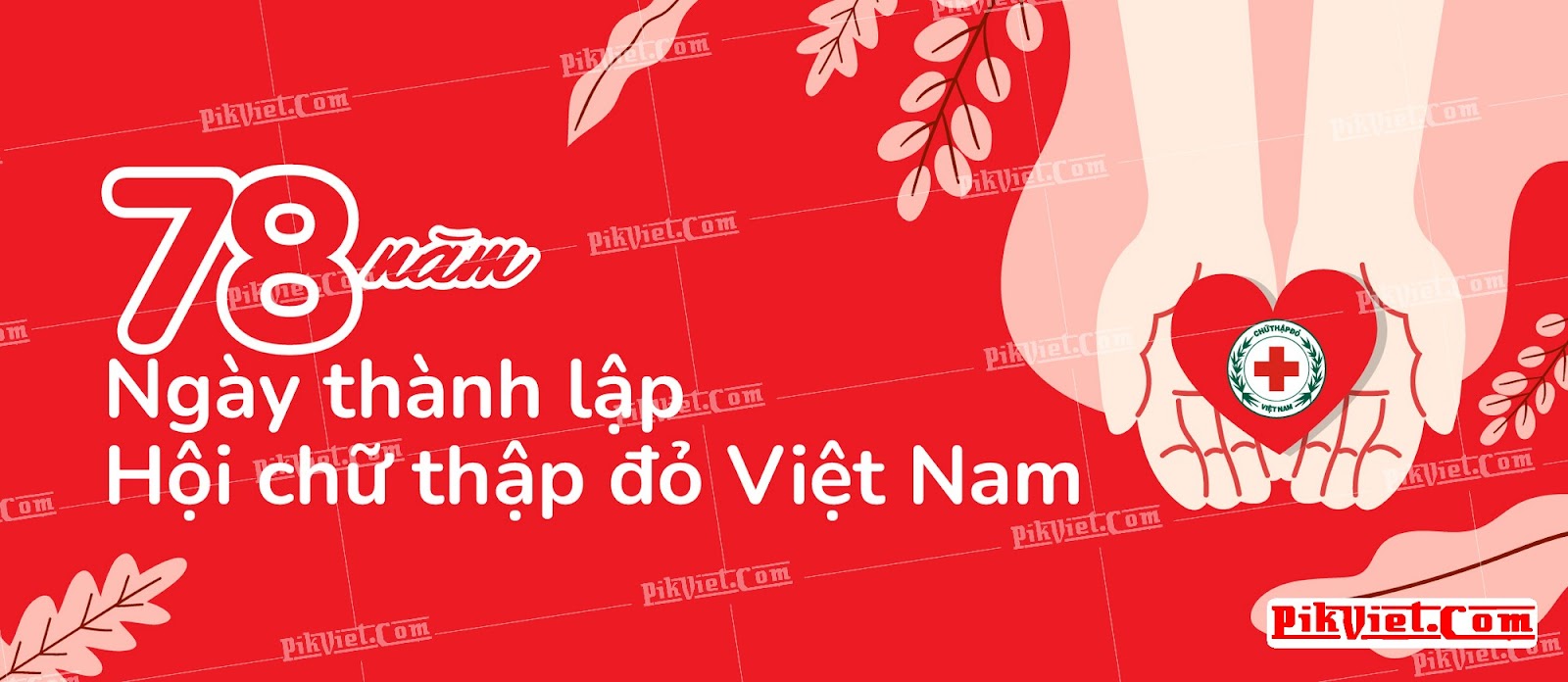 Banner 78 năm Ngày thành lập Hội chữ thập đỏ Việt Nam 02