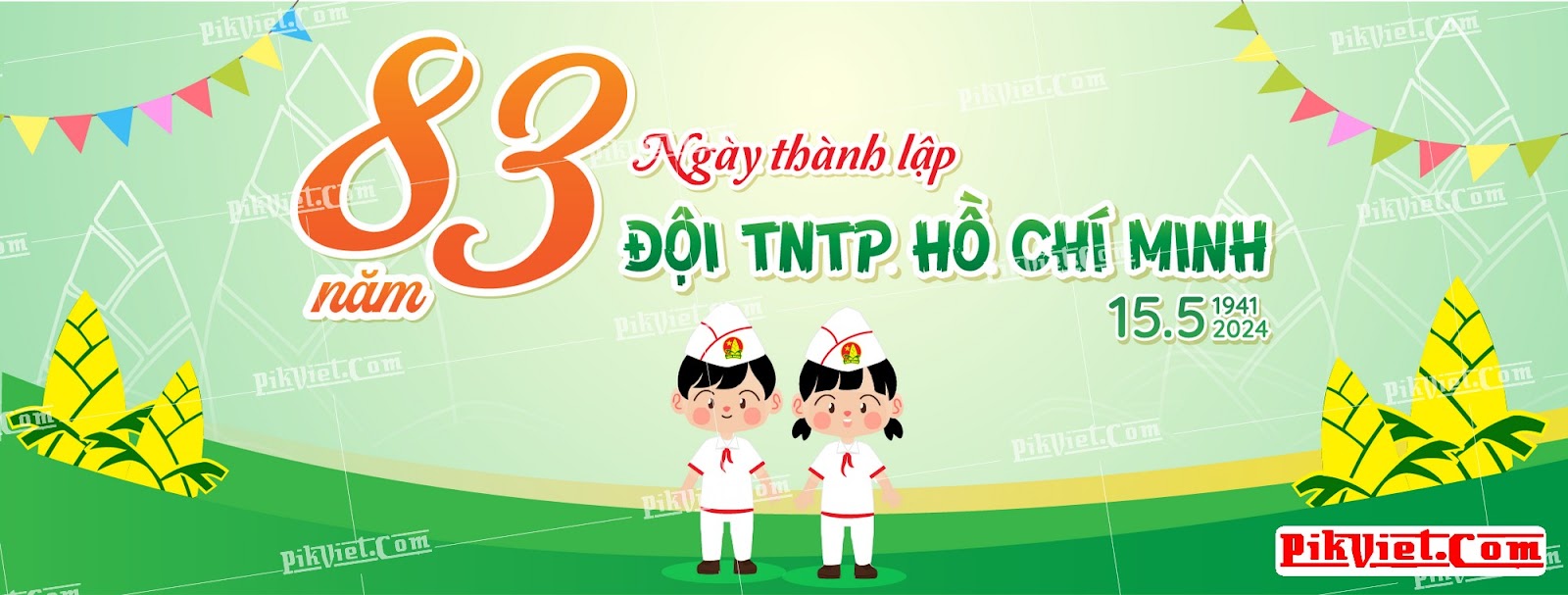 Banner kỷ niệm 83 năm ngày truyền thống Đội Thiếu Niên Tiền Phong 03