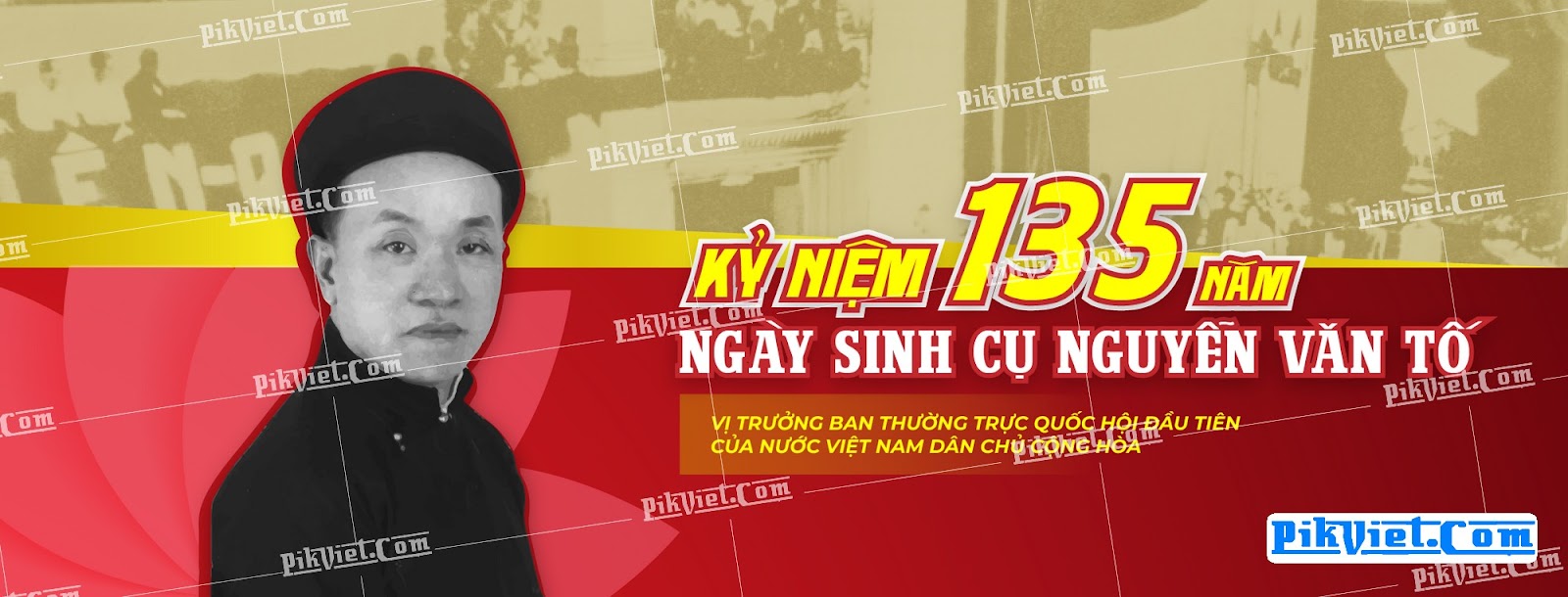 Banner tưởng niệm 136 năm ngày sinh cụ Nguyễn Văn Tố 01