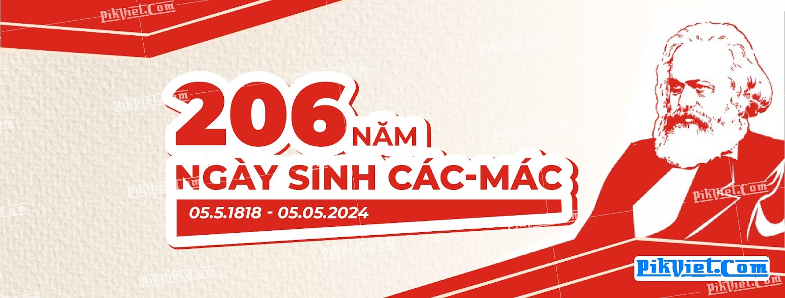 Banner kỷ niệm 206 năm ngày sinh C.Mác 01