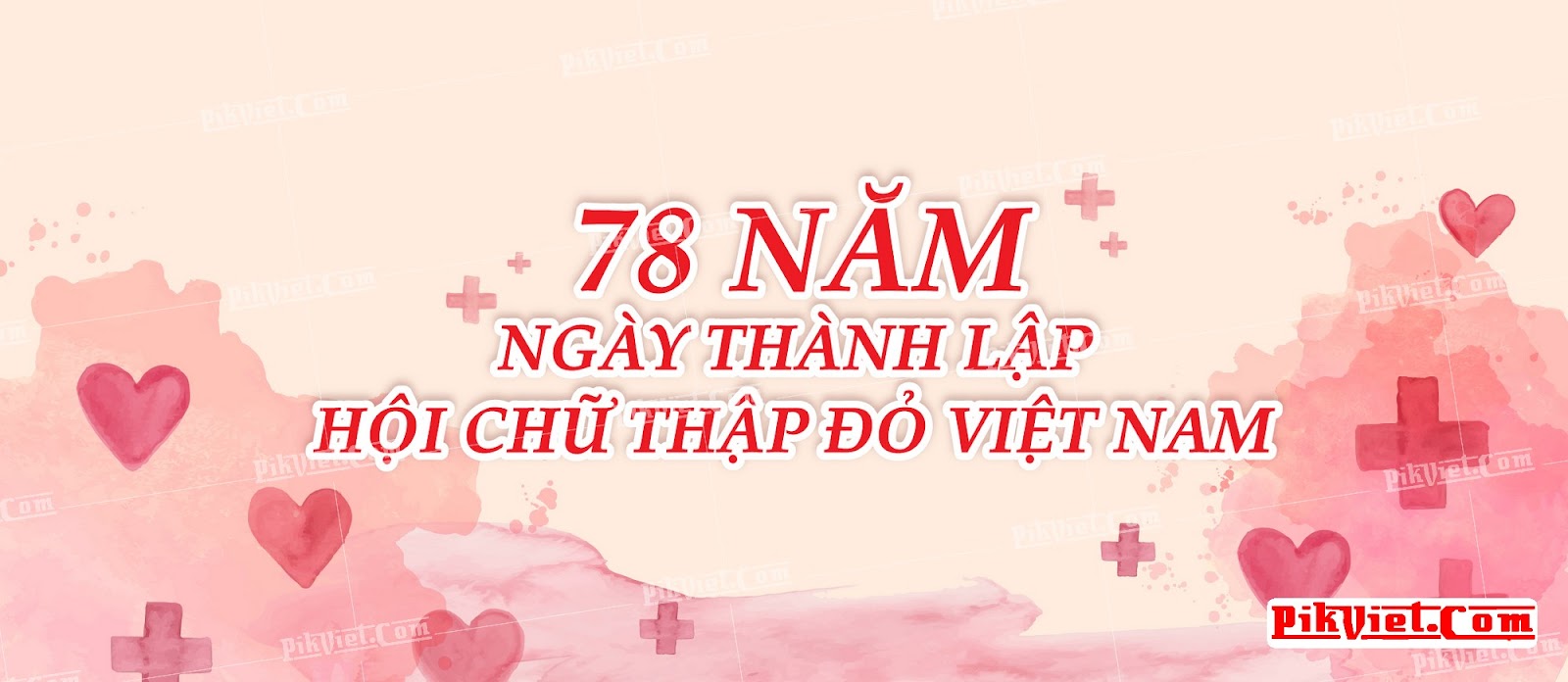 Banner 78 năm Ngày thành lập Hội chữ thập đỏ Việt Nam 03