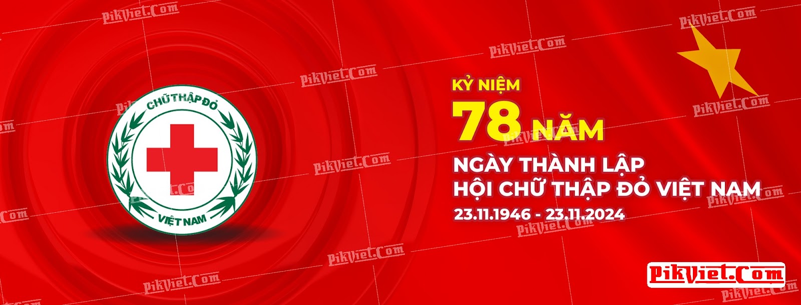 Banner 78 năm Ngày thành lập Hội chữ thập đỏ Việt Nam 05