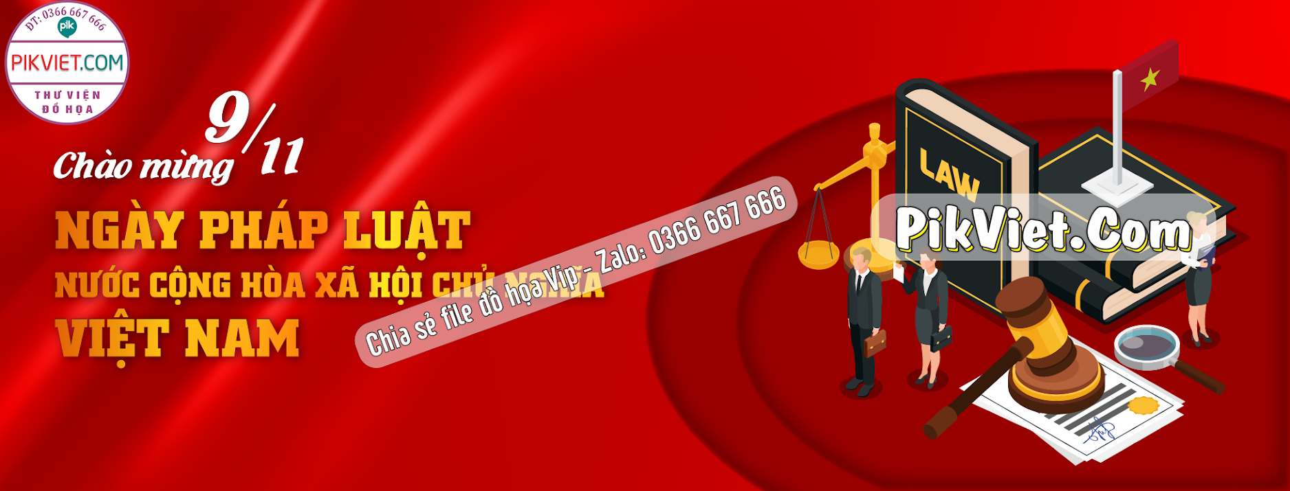 Banner Ngày pháp luật nước CHXHCN Việt Nam 05