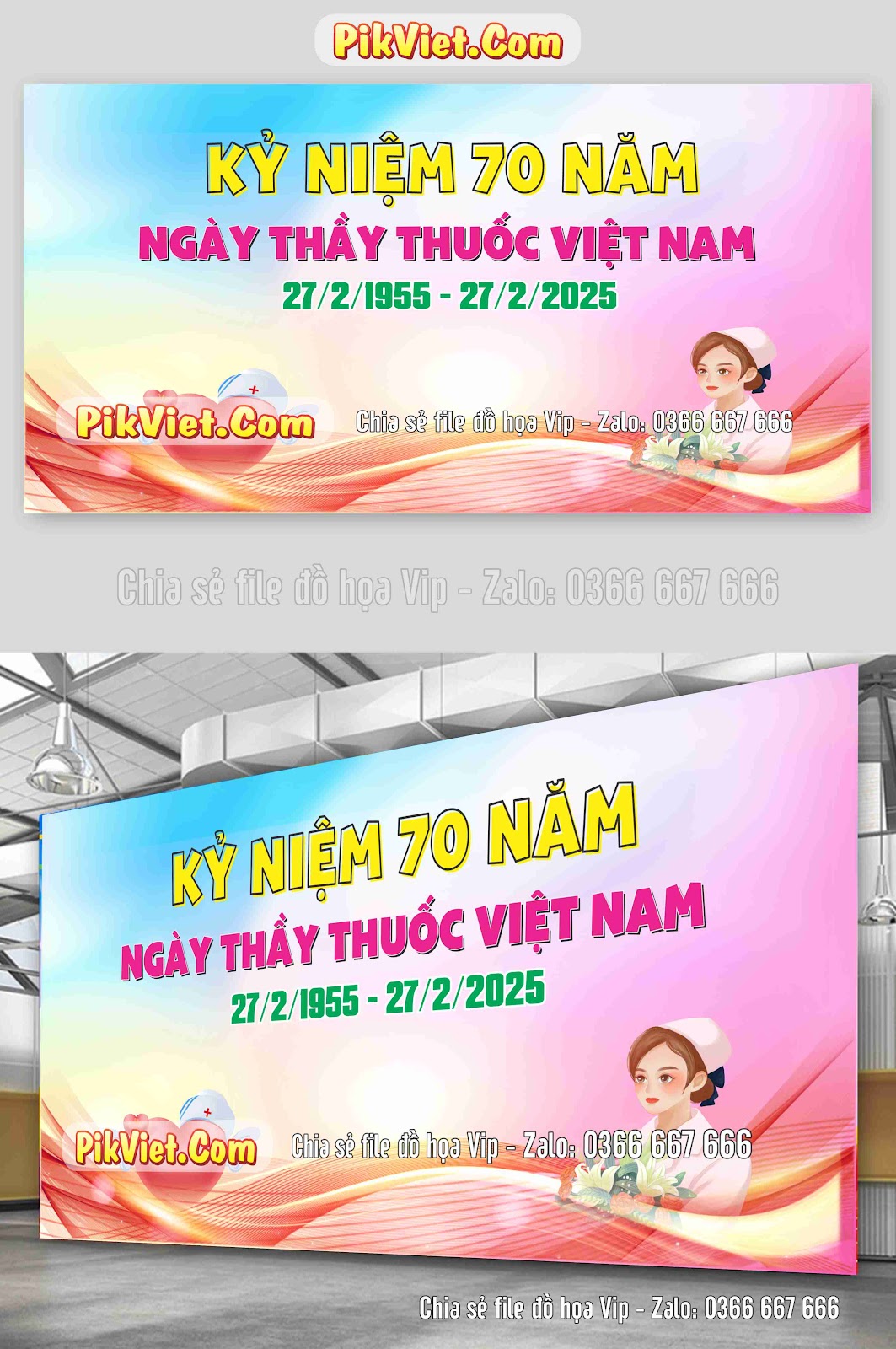 Phông nền maket kỷ niệm 70 năm ngày thầy thuốc việt nam 27-2 mẫu 09