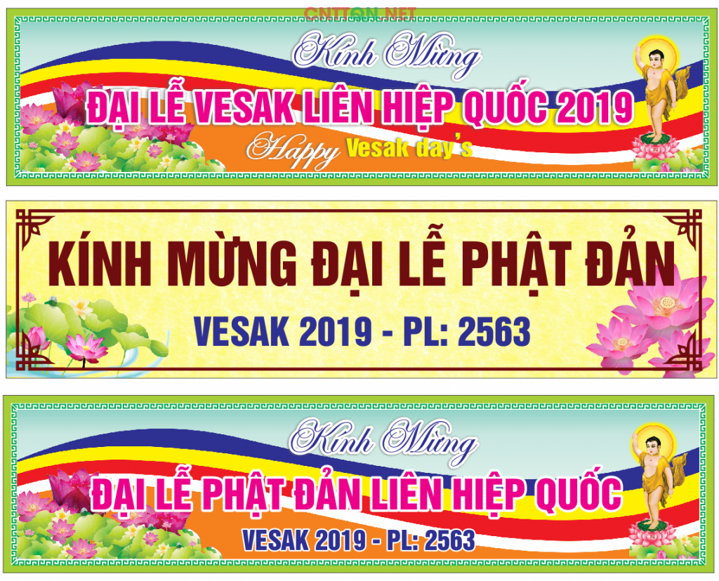 Market Băng rôn Đại lễ phật đản Vesak 2019 CDR