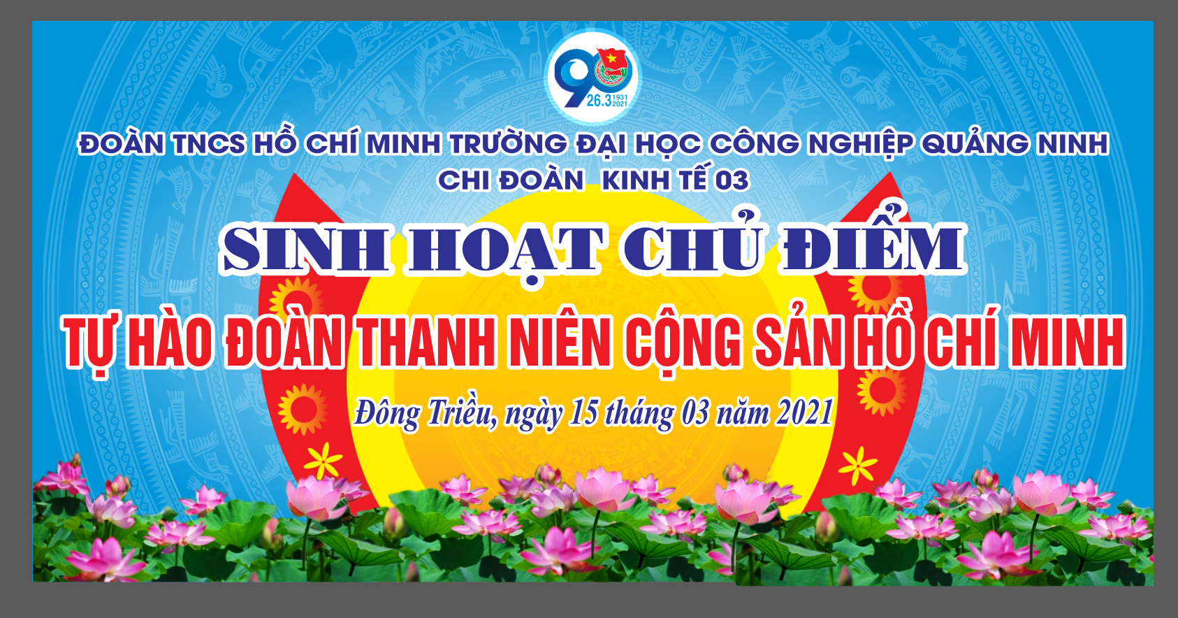 Market sinh hoạt chủ điểm 26-3-2021 kỷ niệm 90 năm file CDR x5