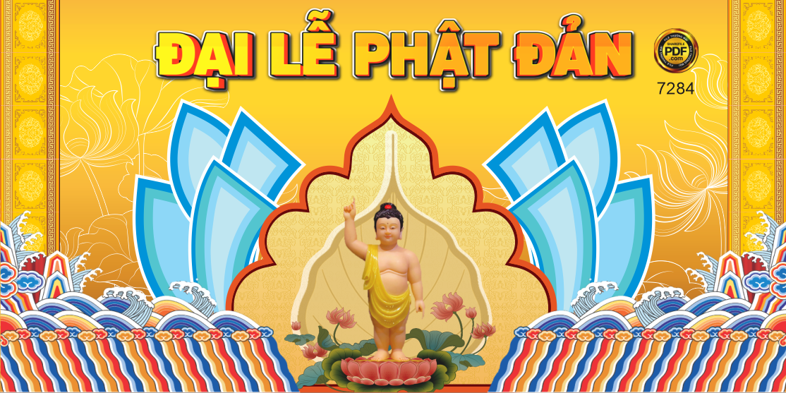 Backdrop mừng lễ phật đản 2023 file corel