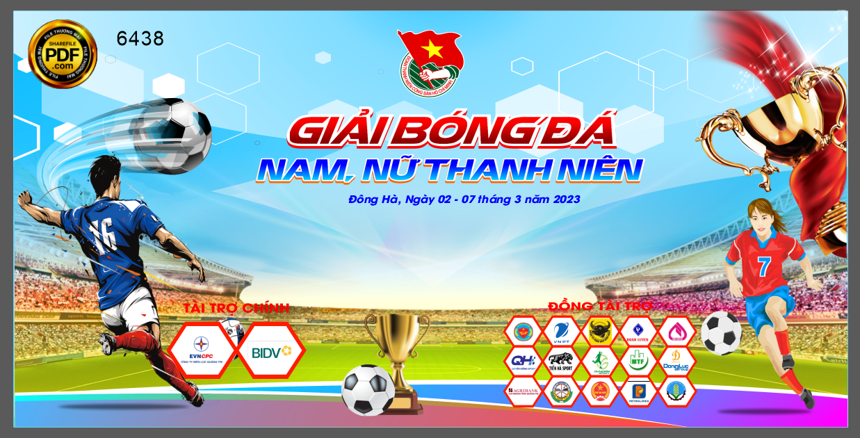 Backdrop giải bóng đá nam nữ Thanh Niên 2023 #2