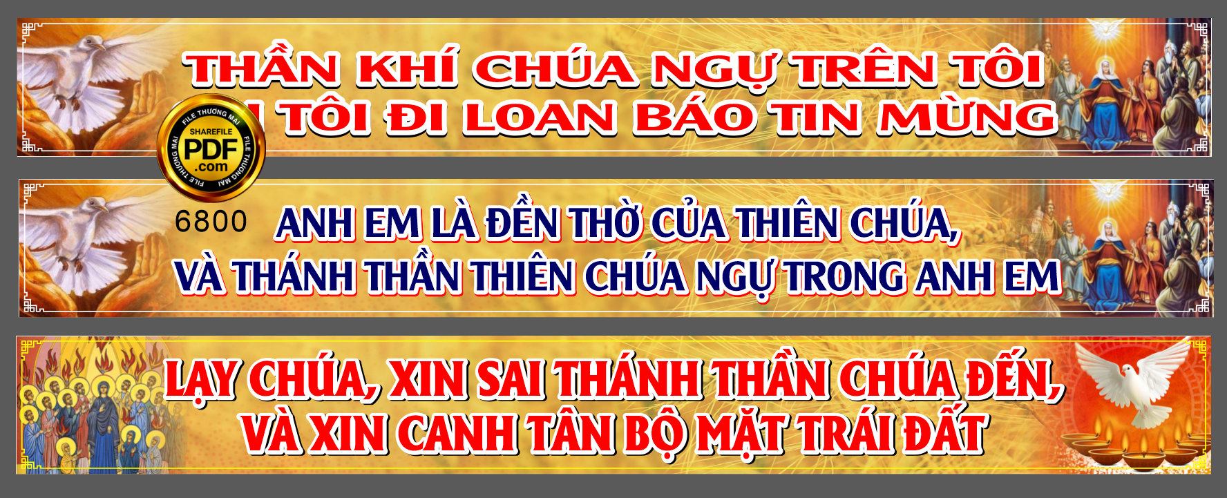 Thiết kế Băng rôn chủ đề Công Giáo file corel