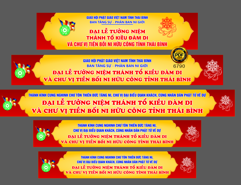 Băng rôn Đại lễ tưởng niệm Thánh tổ kiểu đàm di…