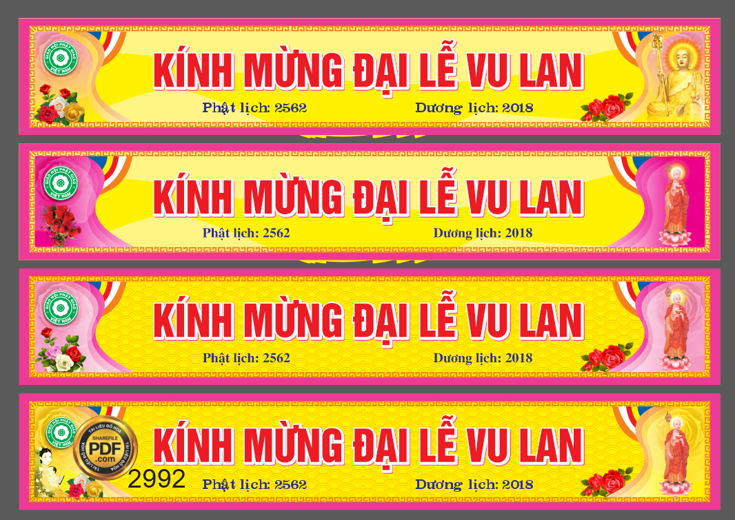 Market băng rôn kính mừng đại lễ vu lan #2 file corel