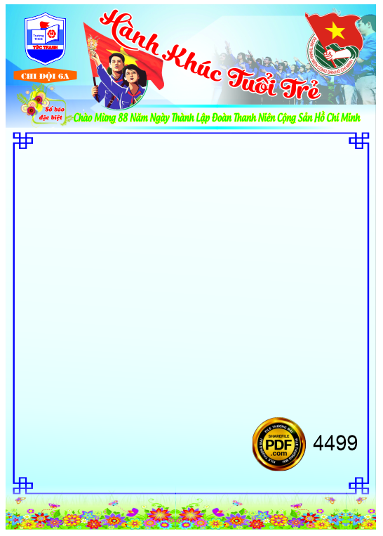 Báo tường Hành khúc tuổi trẻ 26-3 CorelDRAW