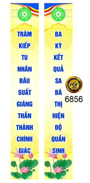 Câu đối phướn thả mừng lễ phật đản file corel