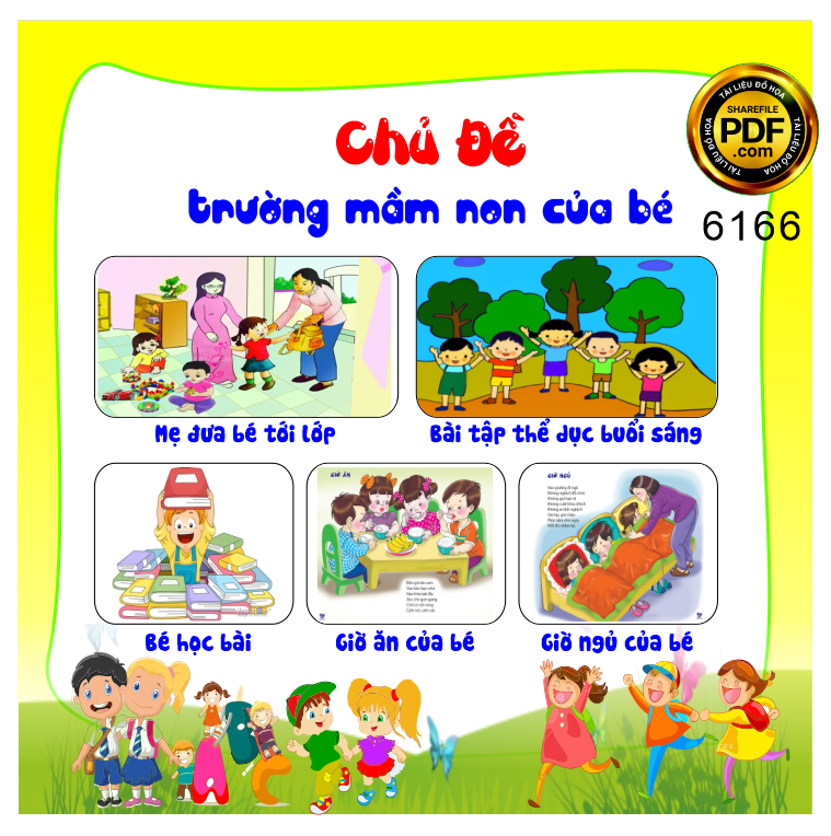 Chủ đề “trường mầm non của bé” file corel
