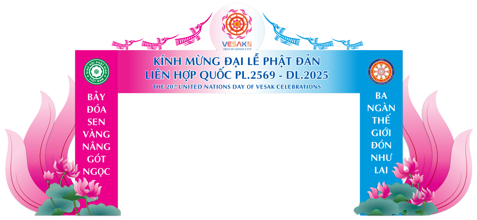Cổng chào kính mừng đại lễ phật đản liên hợp quốc