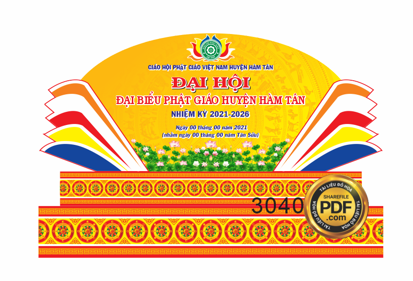 Market Đại hội đại biểu phật giáo huyện Hàm Tân file Corel