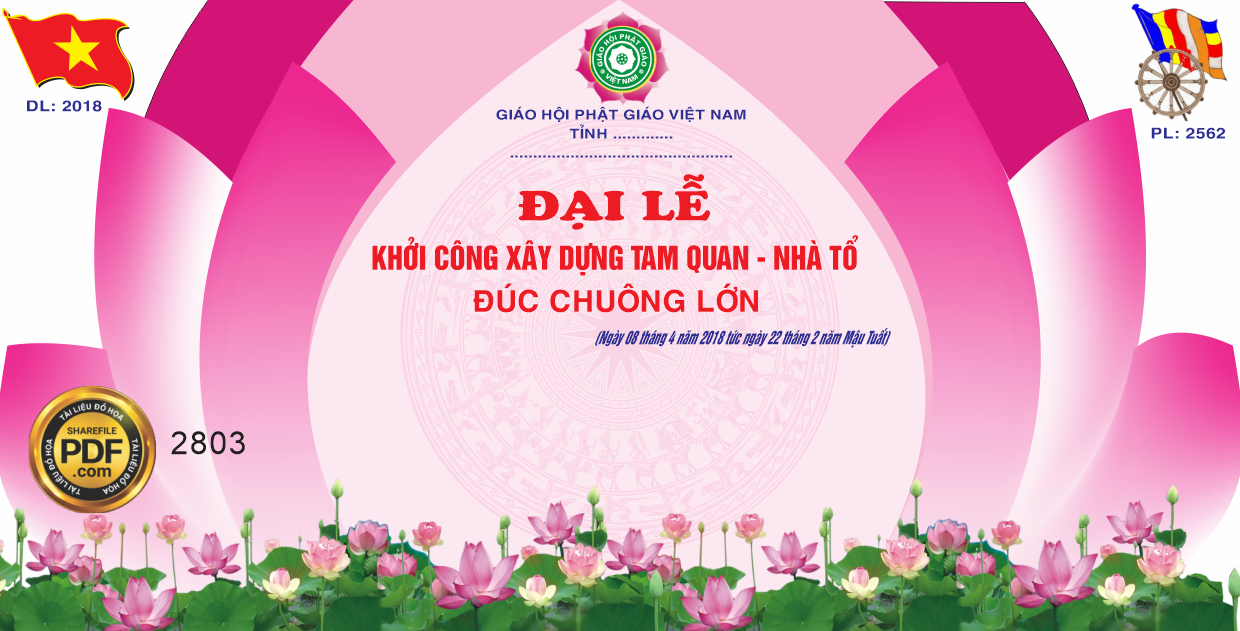 Market đại lễ khởi công xây dựng Tam quan file corel
