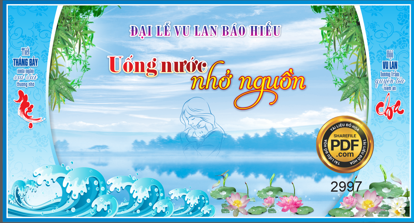 Market đại lễ vu lan báo hiếu uống nước nhớ nguồn file corel