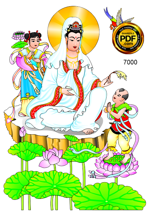 Vector đức phật – Quan thế âm bồ tát file corel