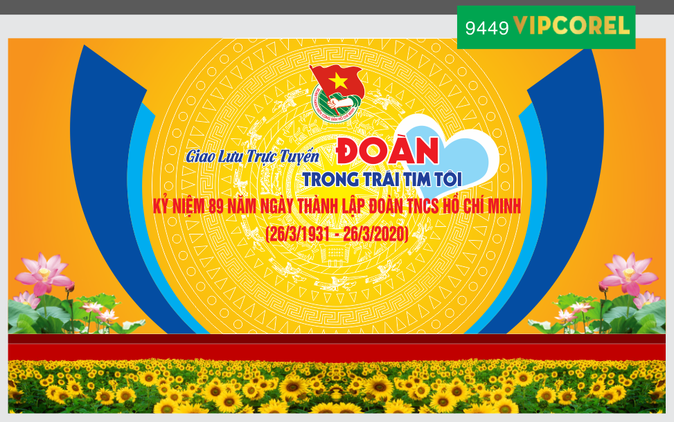 Phông nền giao lưu trực tuyến Đoàn Trong trái tim tôi