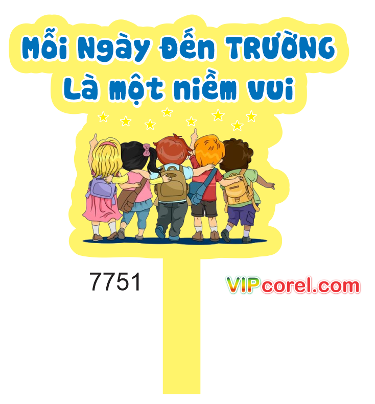 Hastag Mỗi ngày đến trường là một niềm vui file corel