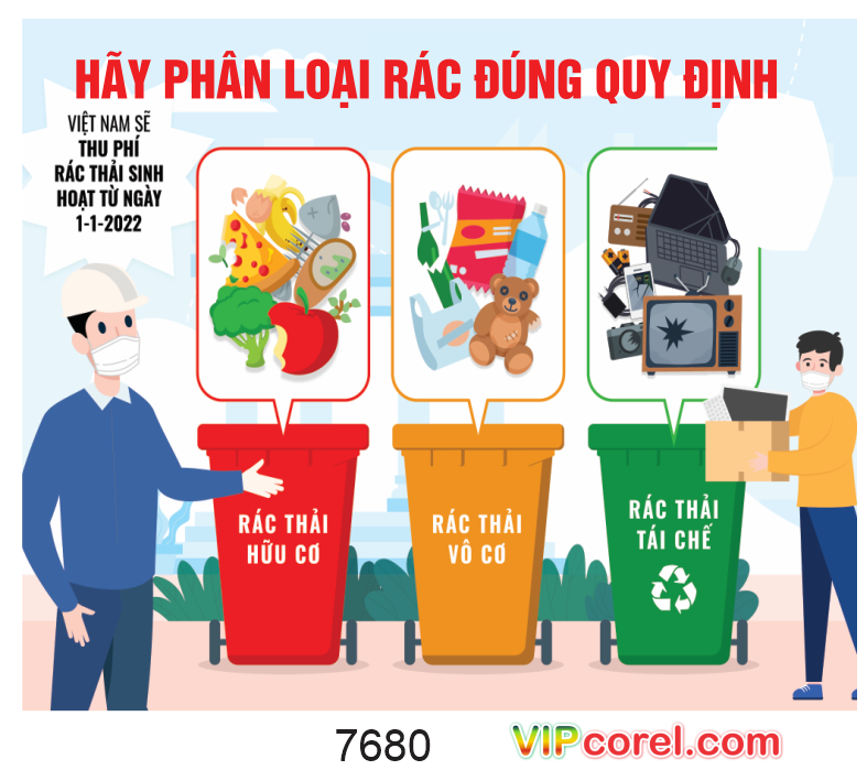 Pano hãy phân loại rác đúng quy định file corel