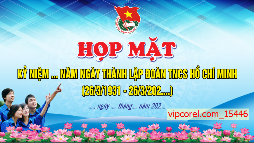 Market họp mặt ngày thành lập đoàn 26/3 Vector