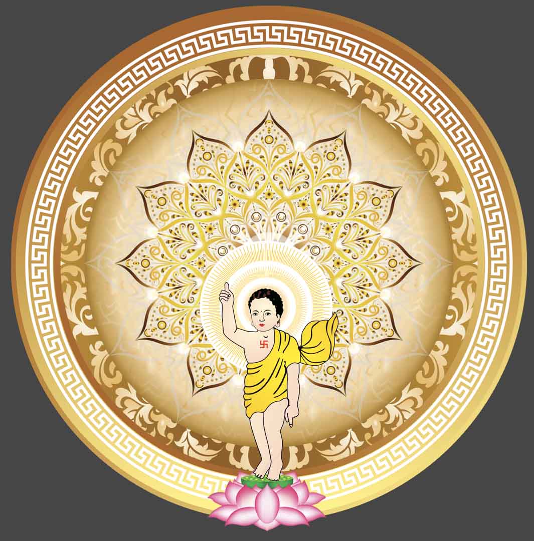 Backdrop kính mừng đại lễ phật đản 2024 vector