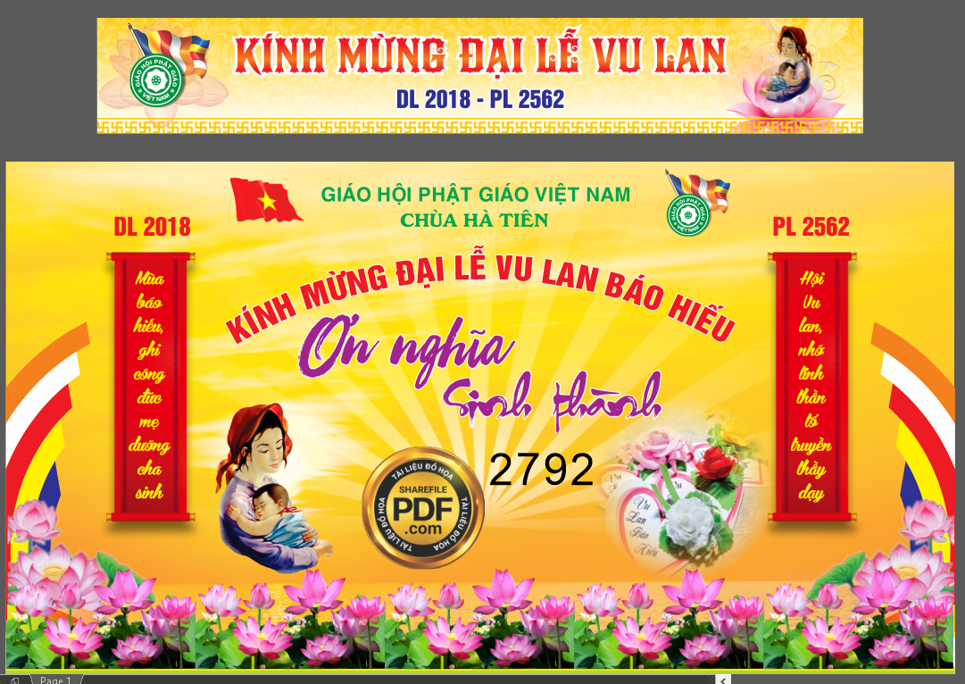Market kính mừng đại lễ vu lan báo hiếu file coreldraw