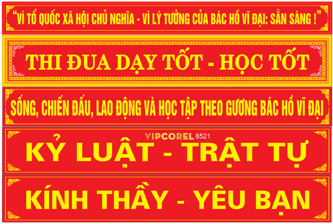 Pano thi đua dạy tốt – học tốt file corel
