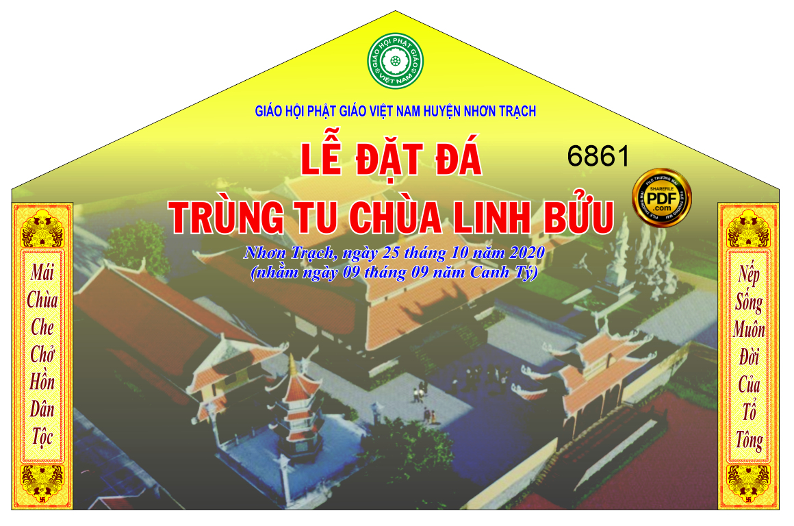 Market Lễ Đặt Đá trùng tu chùa Linh Bửu file corel