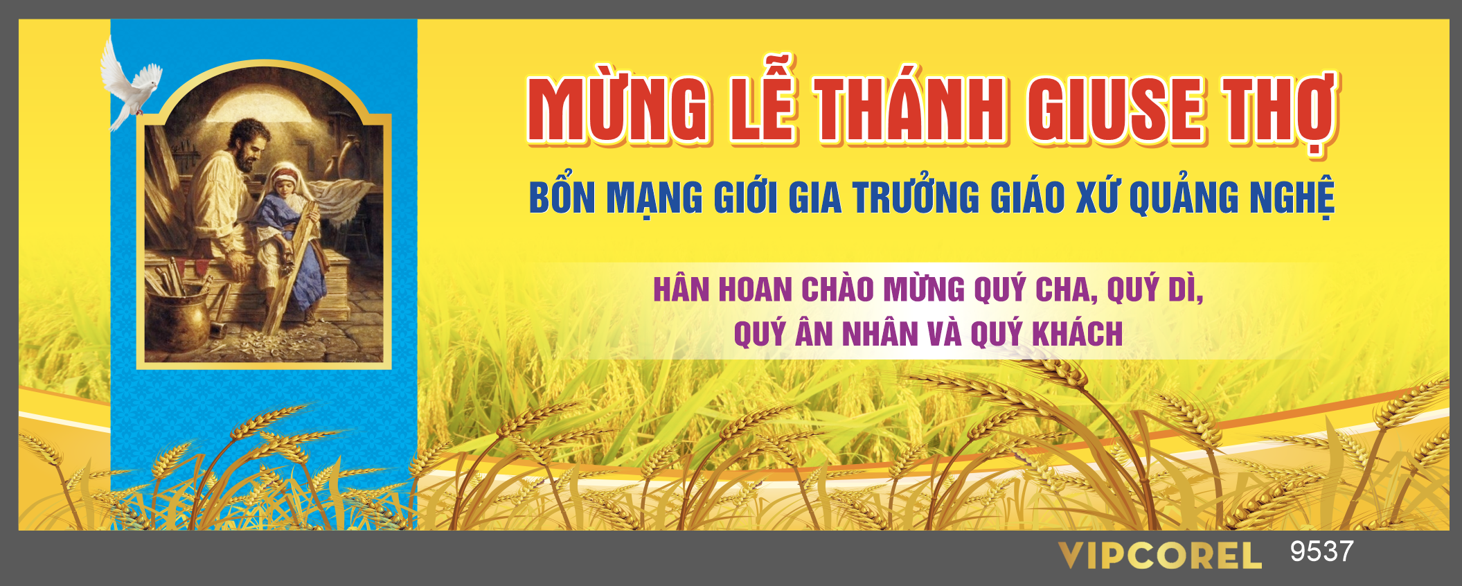 Market mừng lễ thánh Giuse thợ file corel