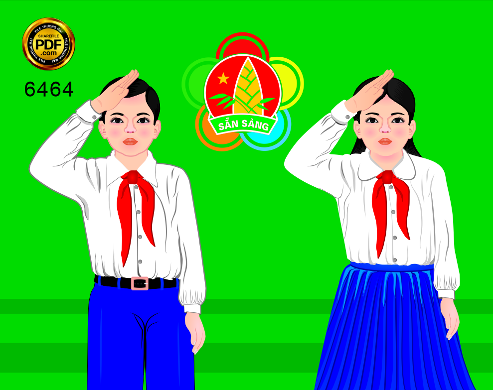 Market Nghi thức chào kiểu đội viên file corel x7