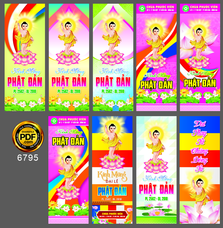 Phướn thả kính mừng đại lễ Phật Đản chùa Phước Viên
