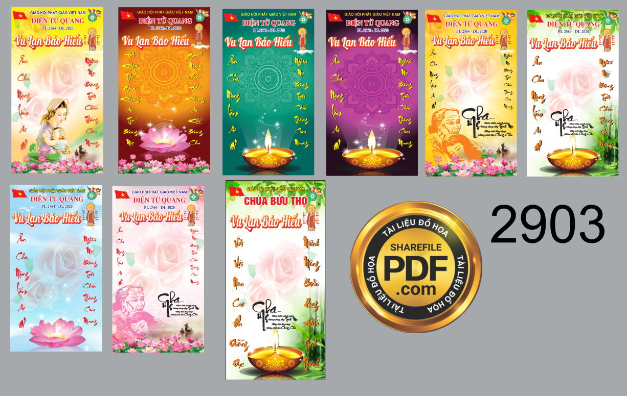 Market thiết kế thẻ đeo vu lan báo hiếu file corel