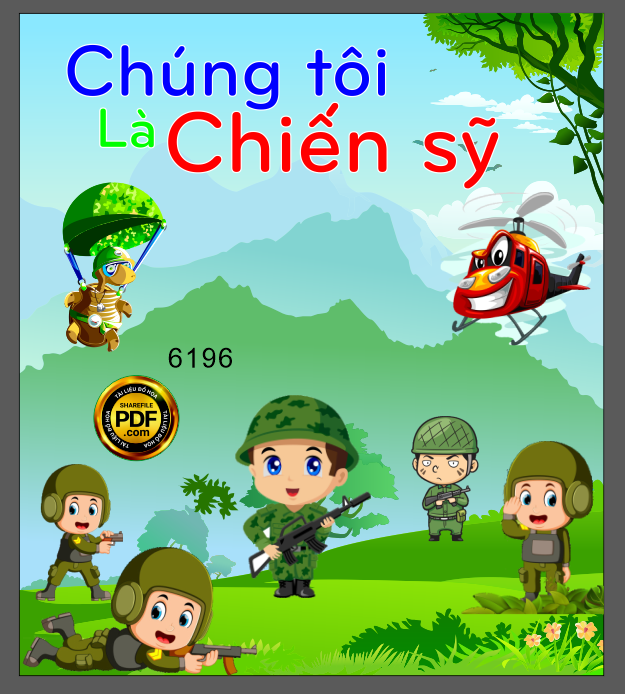 Tranh chúc tôi là chiến sỹ file corel