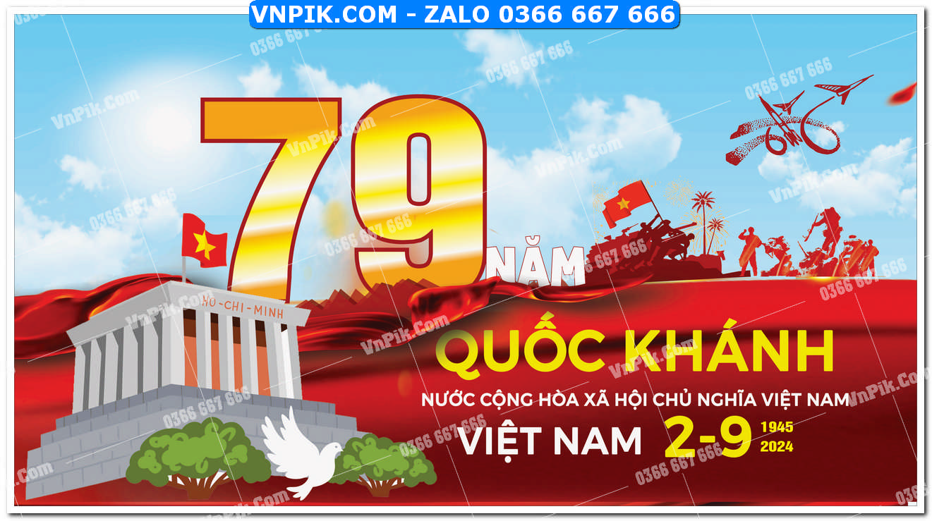 Poster chào mừng ngày quốc khánh 2 tháng 9 10