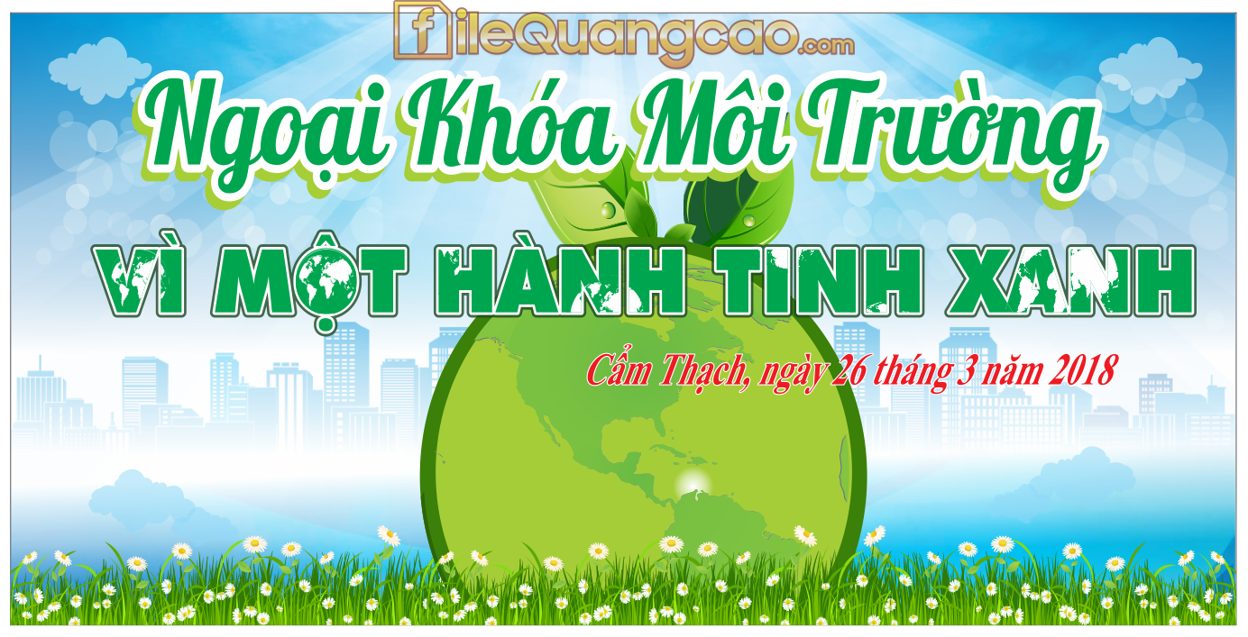 Backdrop ngoại khóa Vì một hành tinh xanh file CDR