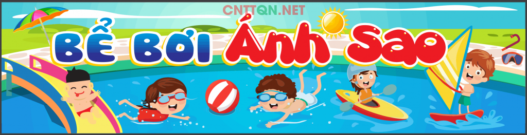 Market bảng biển Bể Bơi Ánh Sao file CorelDRAW