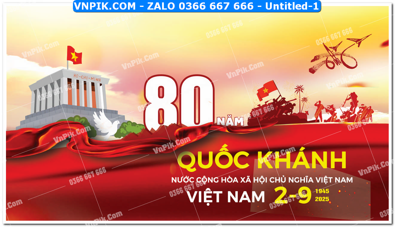 Poster chào mừng ngày quốc khánh 2 tháng 9 09