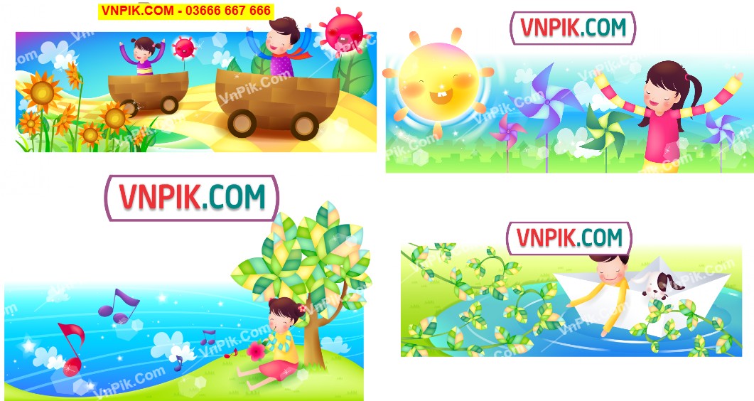 VECTOR mầm non gia đình muôn màu sắc #3 File EPS