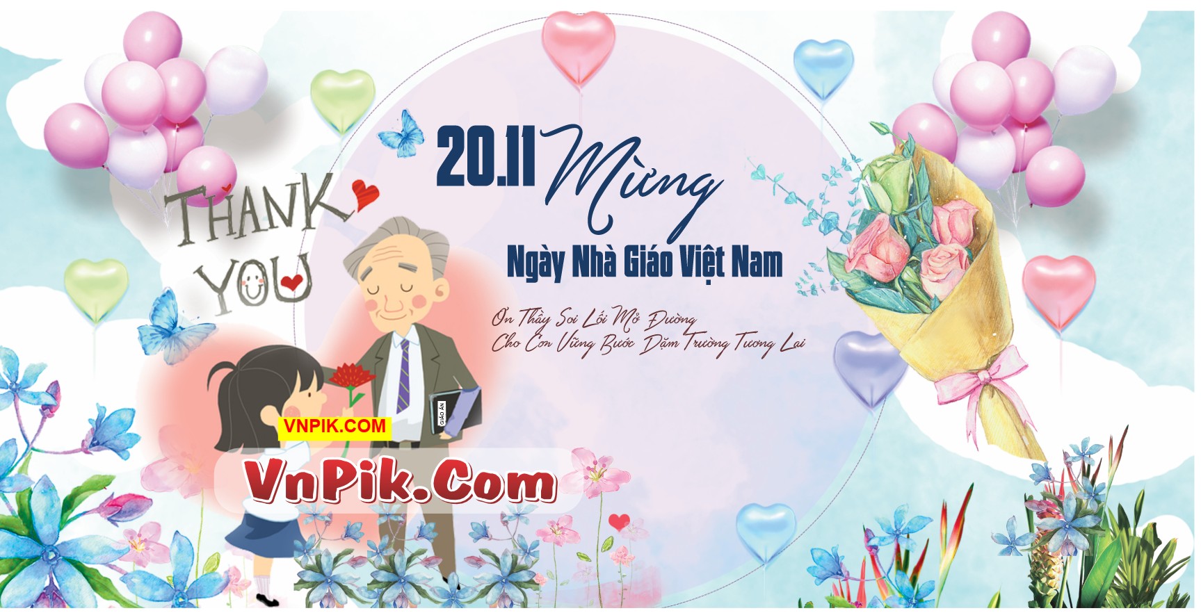 Phông nền kỷ niệm ngày nhà giáo Việt Nam 20 tháng 11 đẹp 06